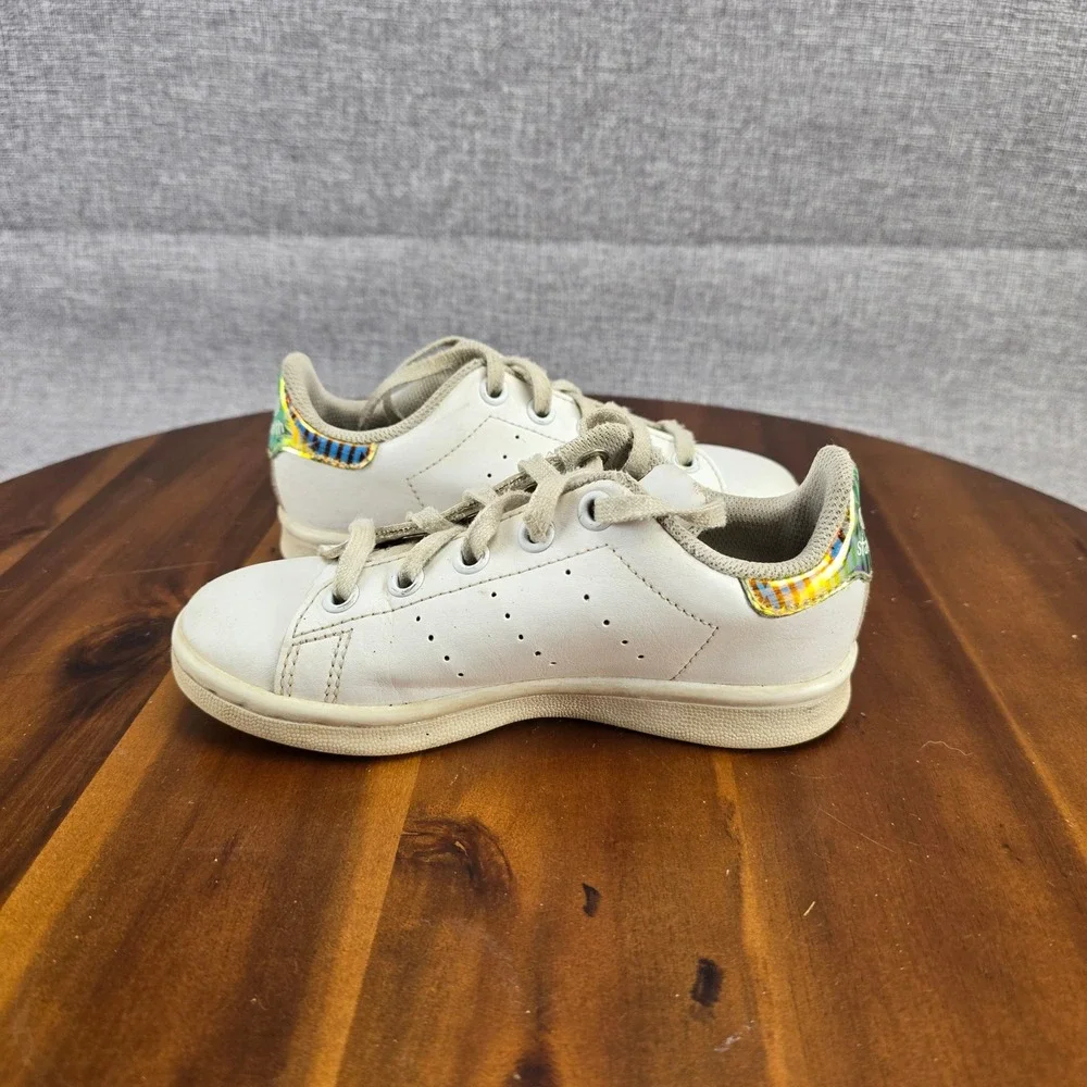 Adidas Stan Smith J White Iridescent‎ Kids Sneakers EH0782 Size 11K